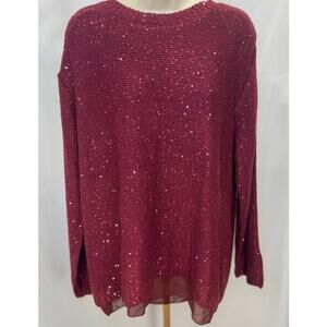 NEW Simply Couture Sequin Knit Sweater with Bow Back Detail - Size 3XL (NWT)